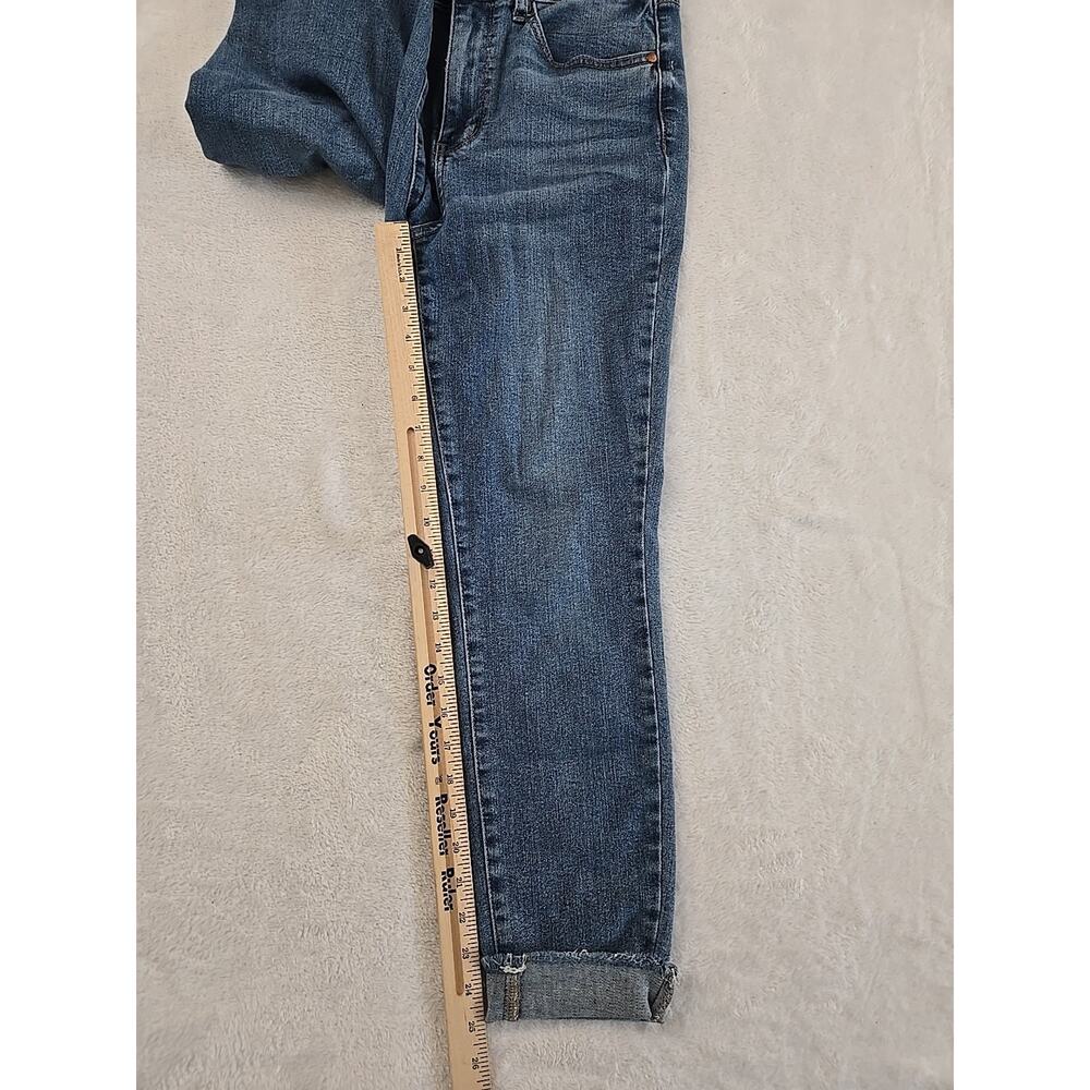 Judy Blue High-waisted Cropped Skinny Jeans Womans Sz 9/29 JB88259 Frayed Cuffs - Picture 9 of 14